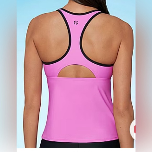 Sports Illustrated Tankini Swimsuit Zipper Top Size Small NWT - Picture 3 of 7